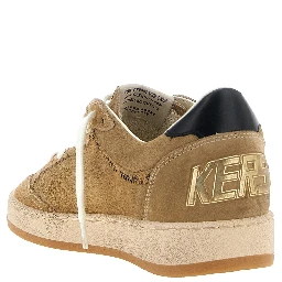 Beige Cowhide Low Top Sneakers