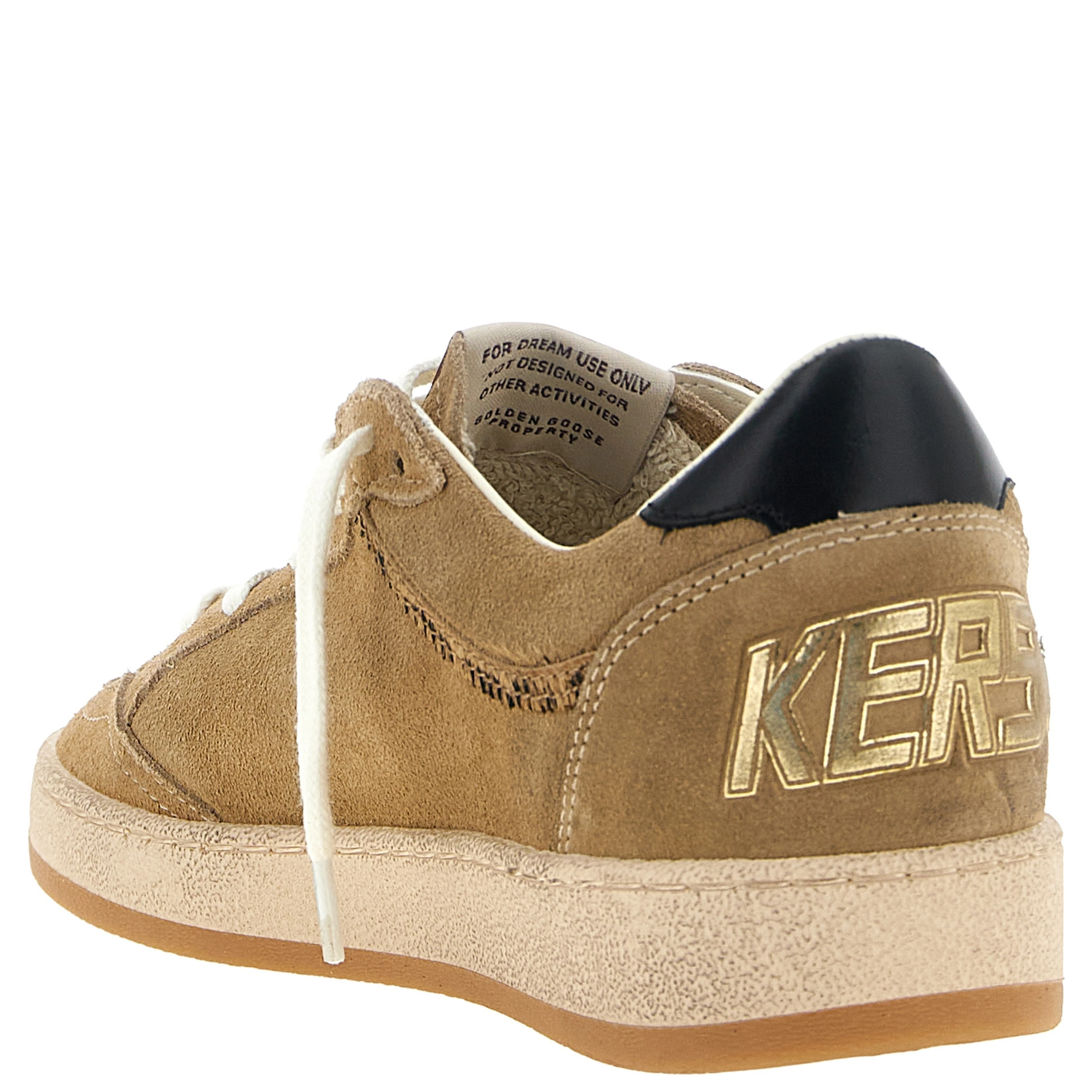 Beige Cowhide Low Top Sneakers