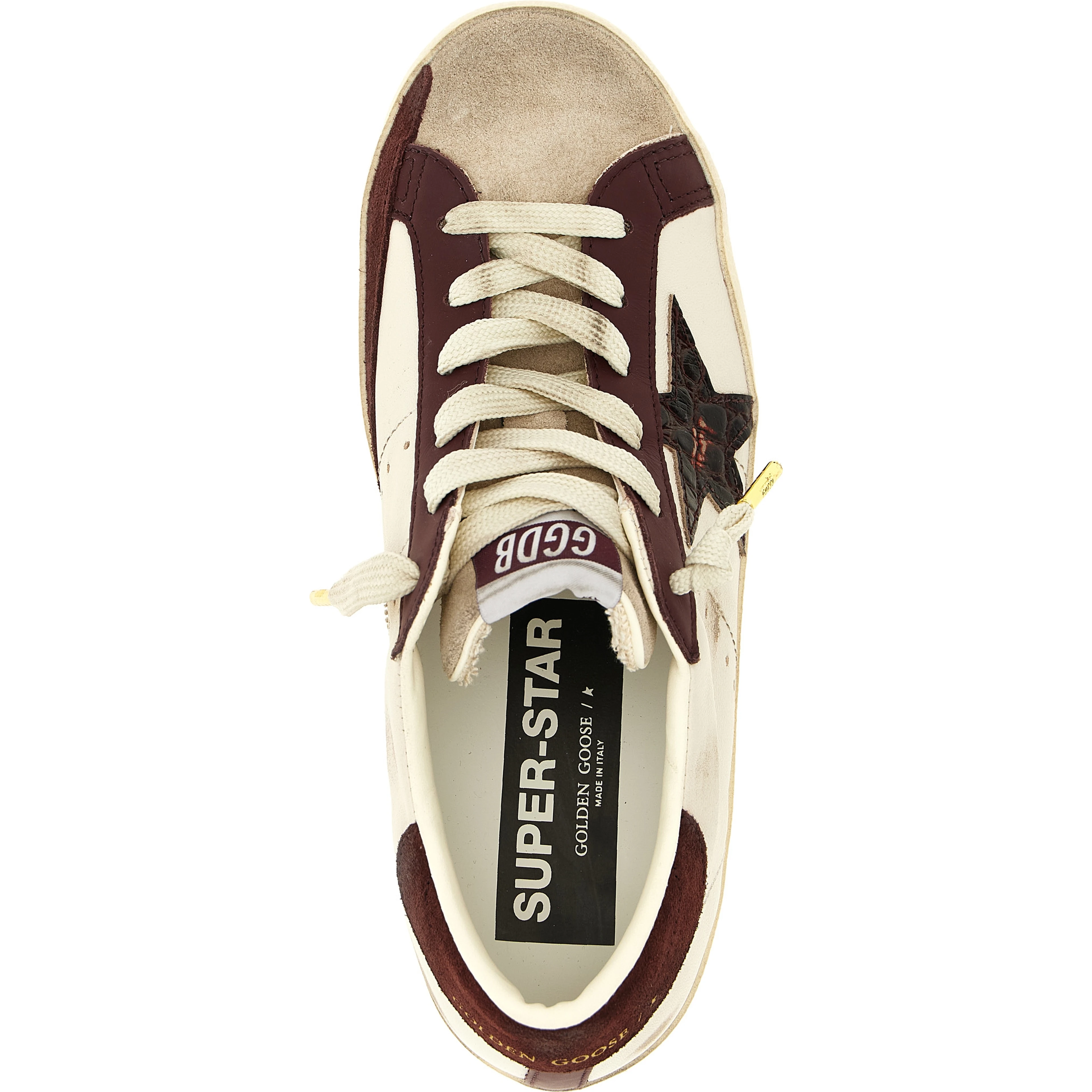 Bordeaux Leather Low Top Sneakers