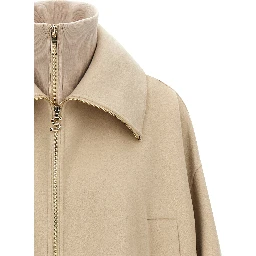 Beige Wool Bomber