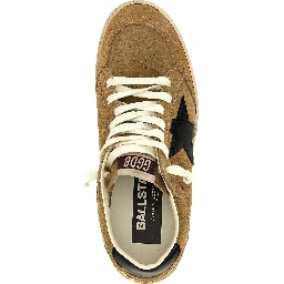 Beige Cowhide Low Top Sneakers