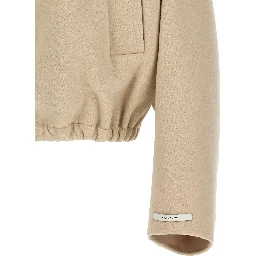 Beige Wool Bomber