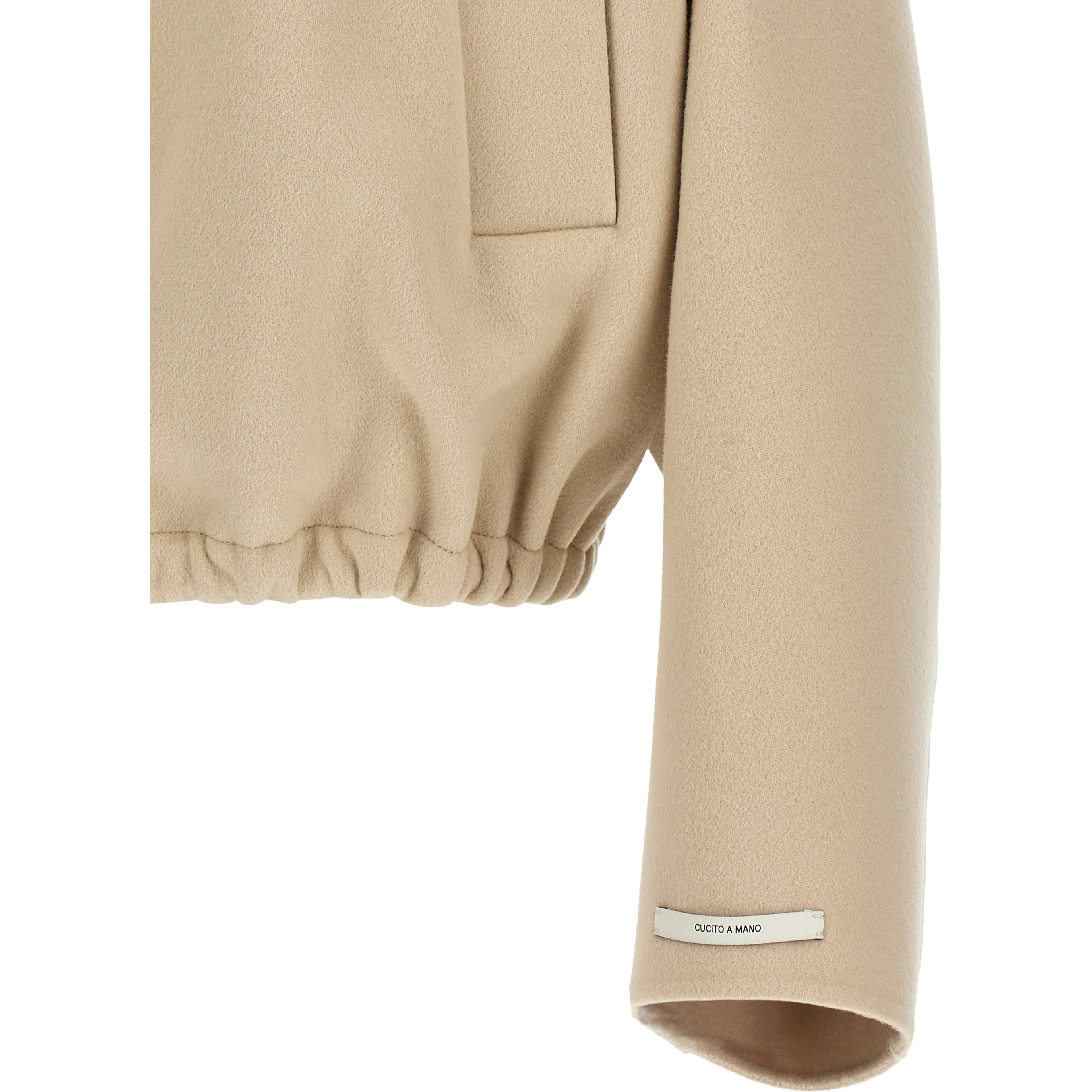 Beige Wool Bomber