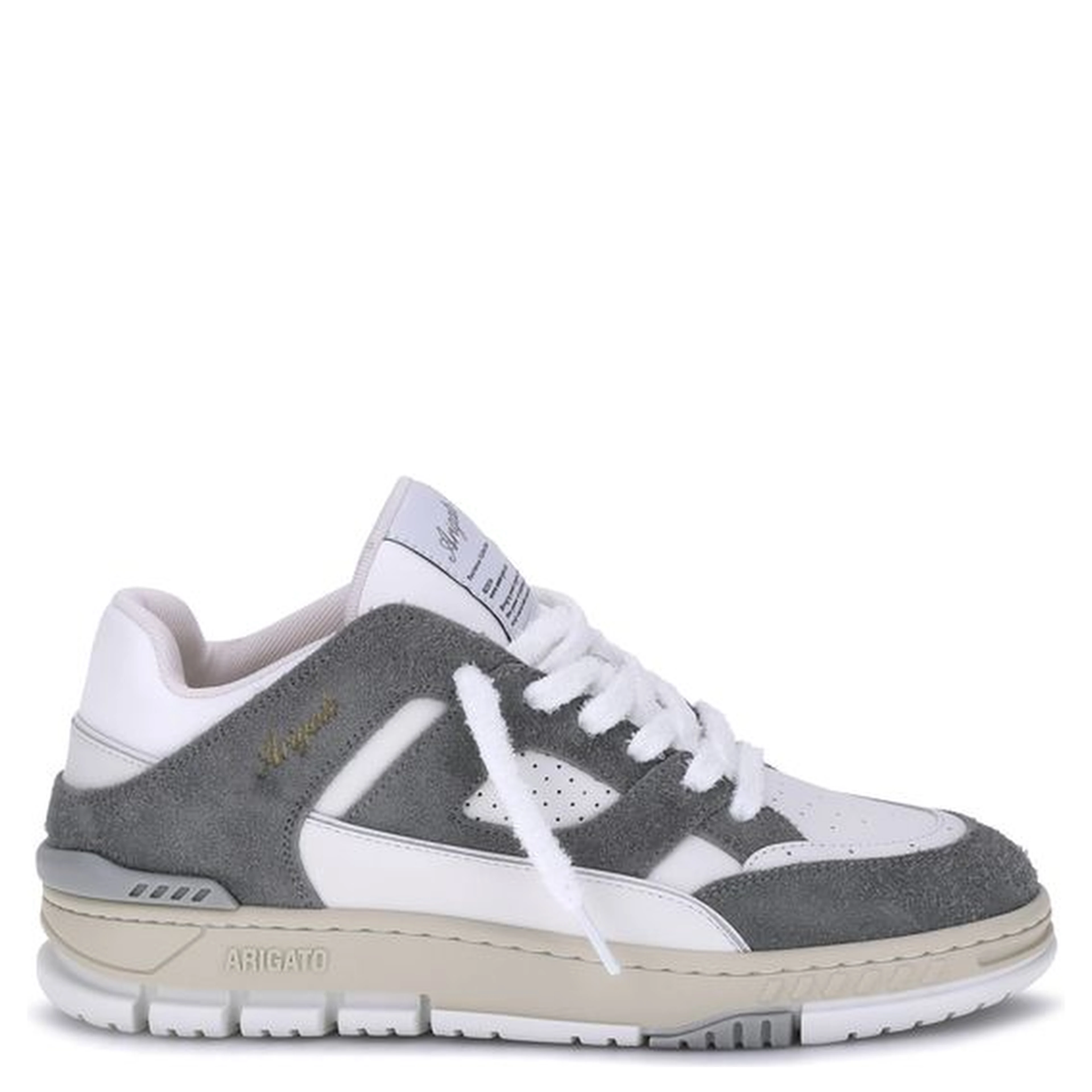 Gray Calf Leather Bos Taurus Athletic Sneakers