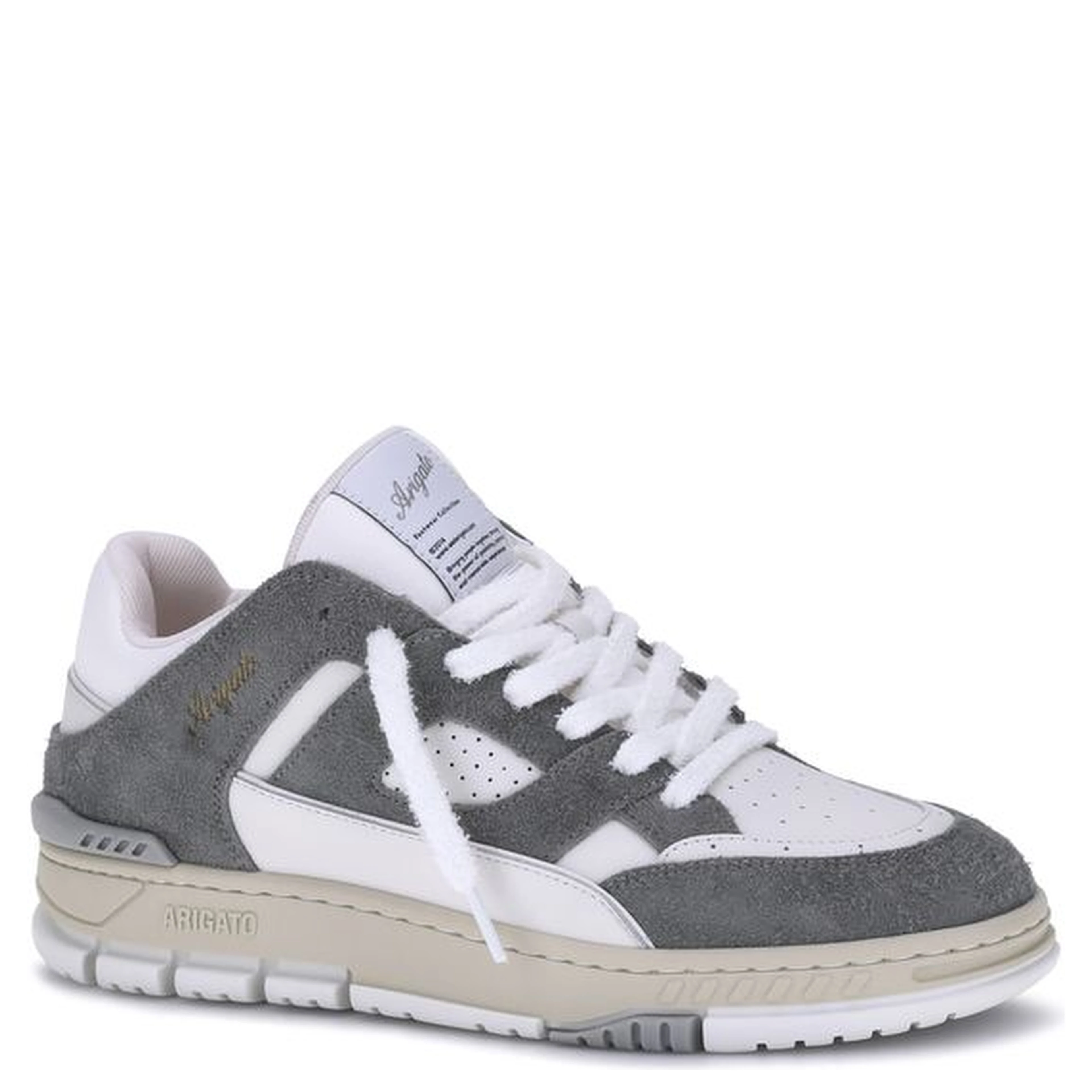 Gray Calf Leather Bos Taurus Athletic Sneakers