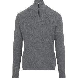 WAFFLE HALF ZIP TURTLENECK