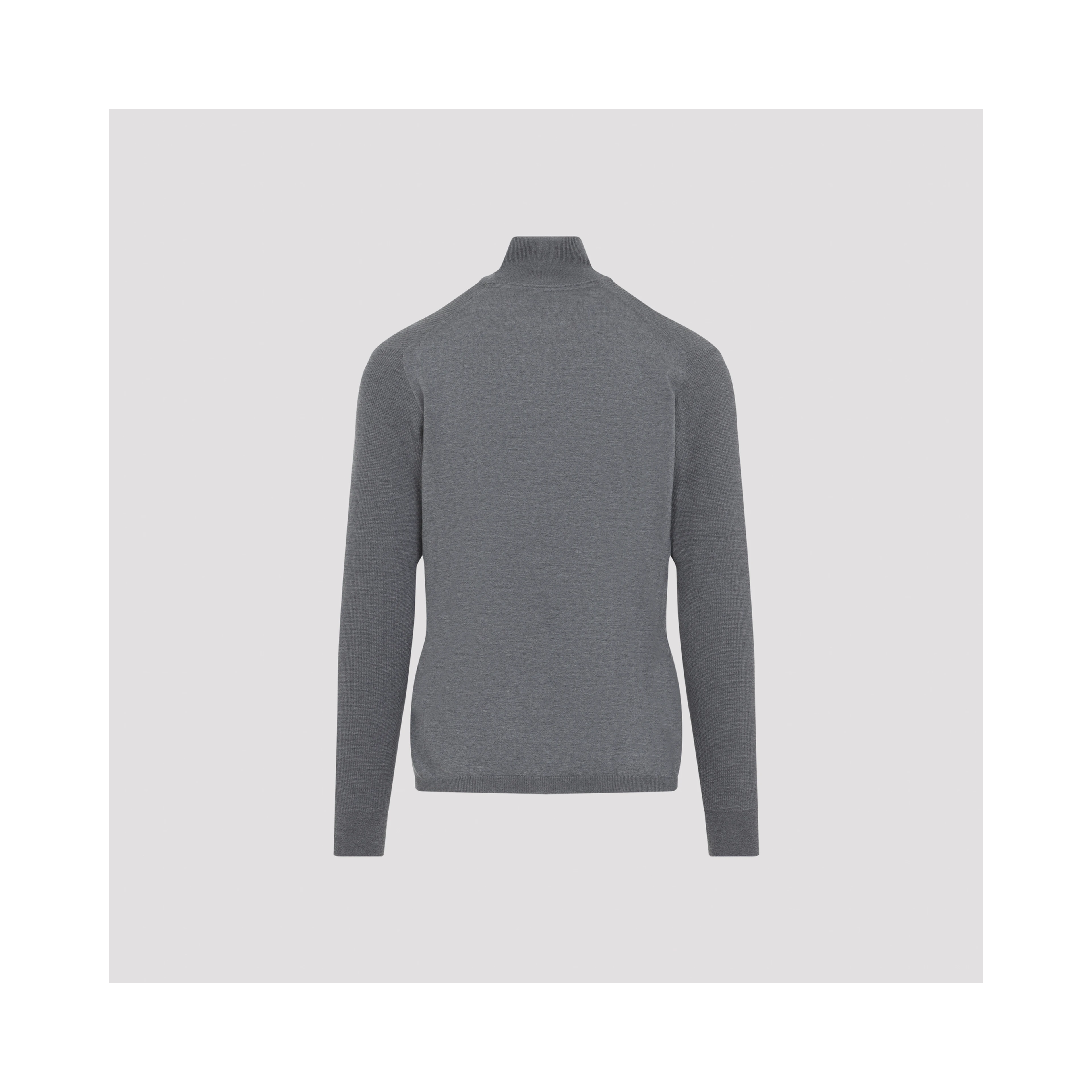 WAFFLE HALF ZIP TURTLENECK