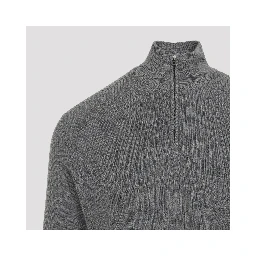 WAFFLE HALF ZIP TURTLENECK
