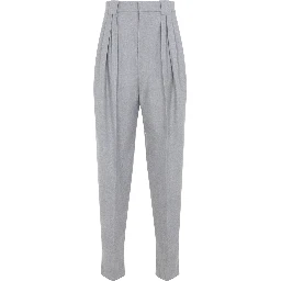 COMPACT WOOL TAPERED PANTS