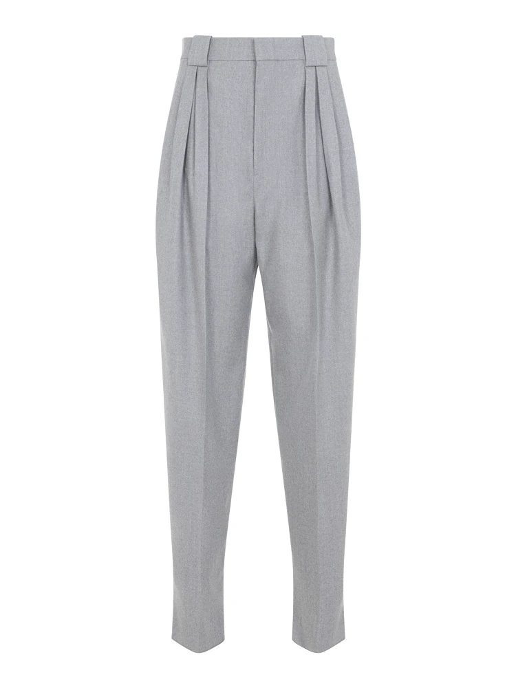COMPACT WOOL TAPERED PANTS alternative