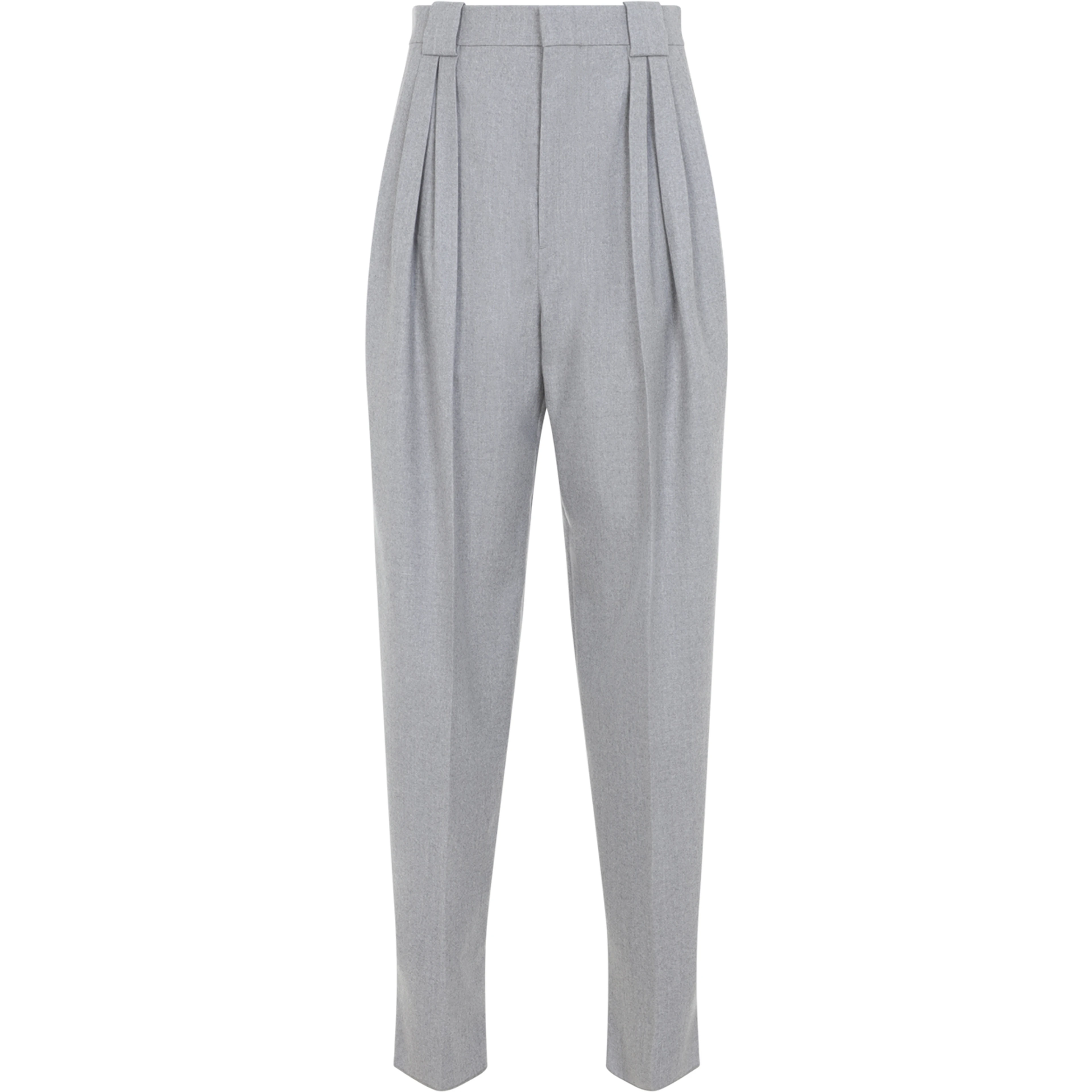 COMPACT WOOL TAPERED PANTS