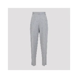 COMPACT WOOL TAPERED PANTS