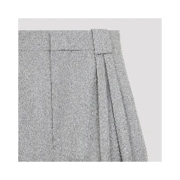 COMPACT WOOL TAPERED PANTS