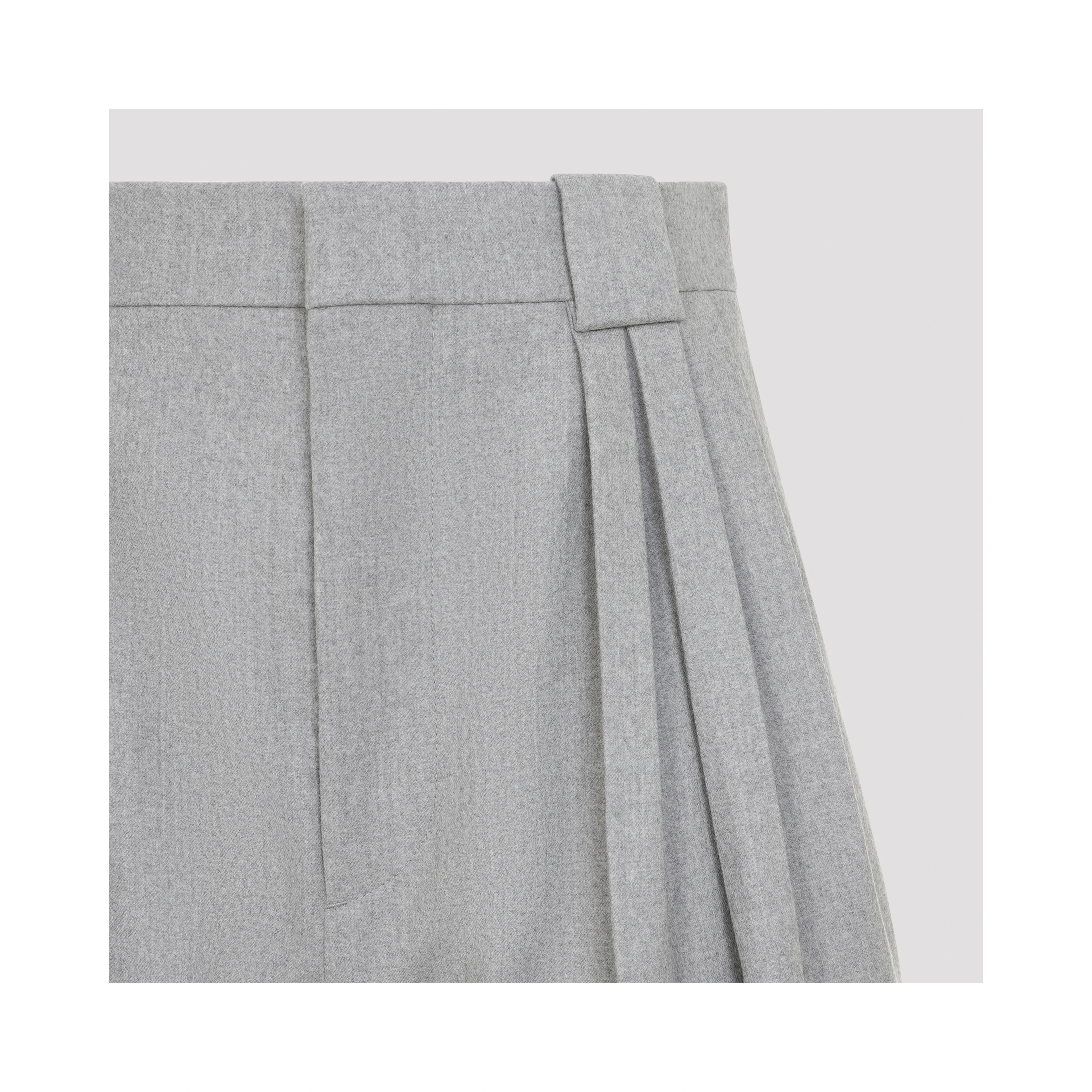 COMPACT WOOL TAPERED PANTS