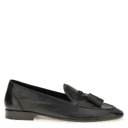 Black Calf Leather Bos Taurus Slip-On Loafers