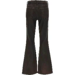 Black Cotton Bootcut Jeans
