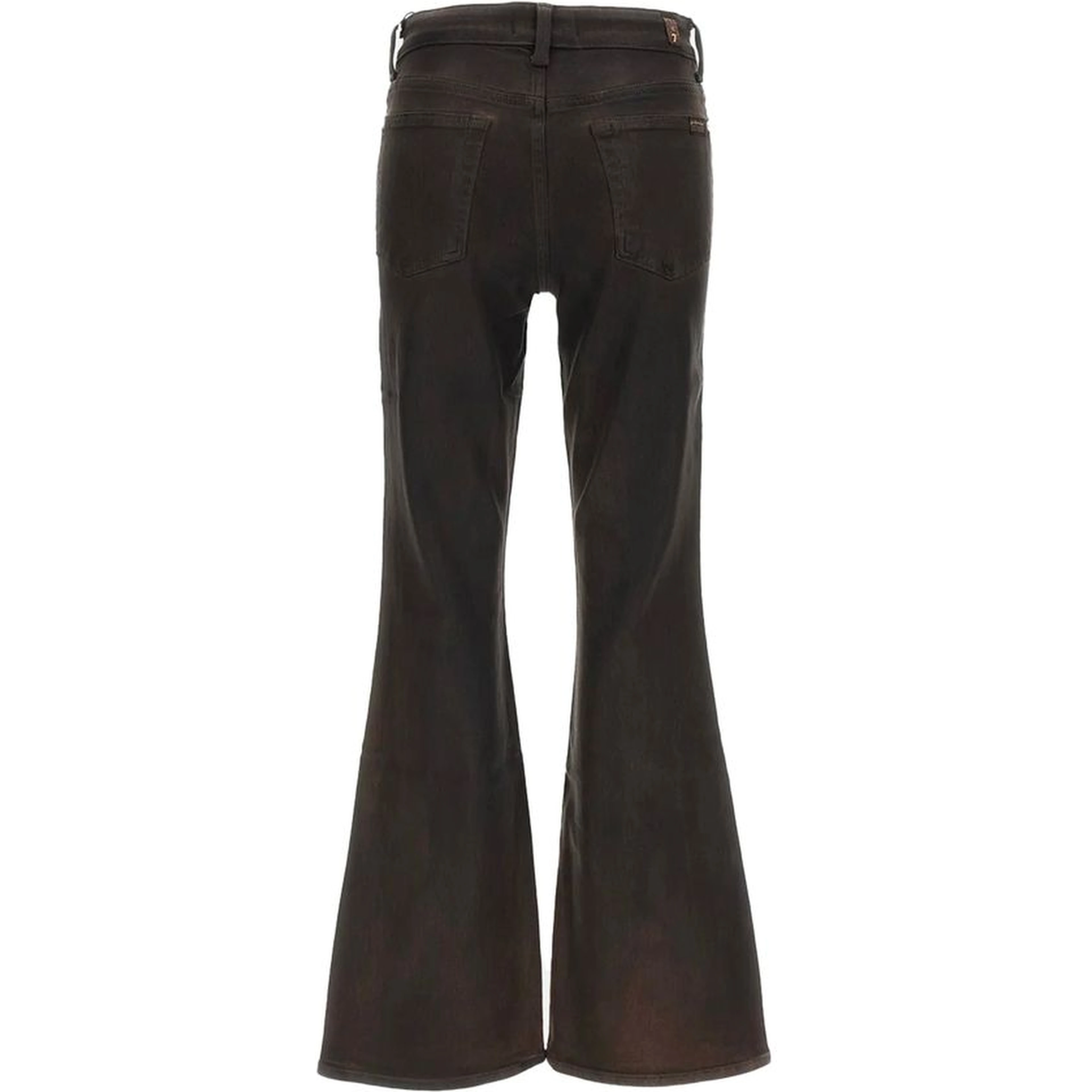 Black Cotton Bootcut Jeans