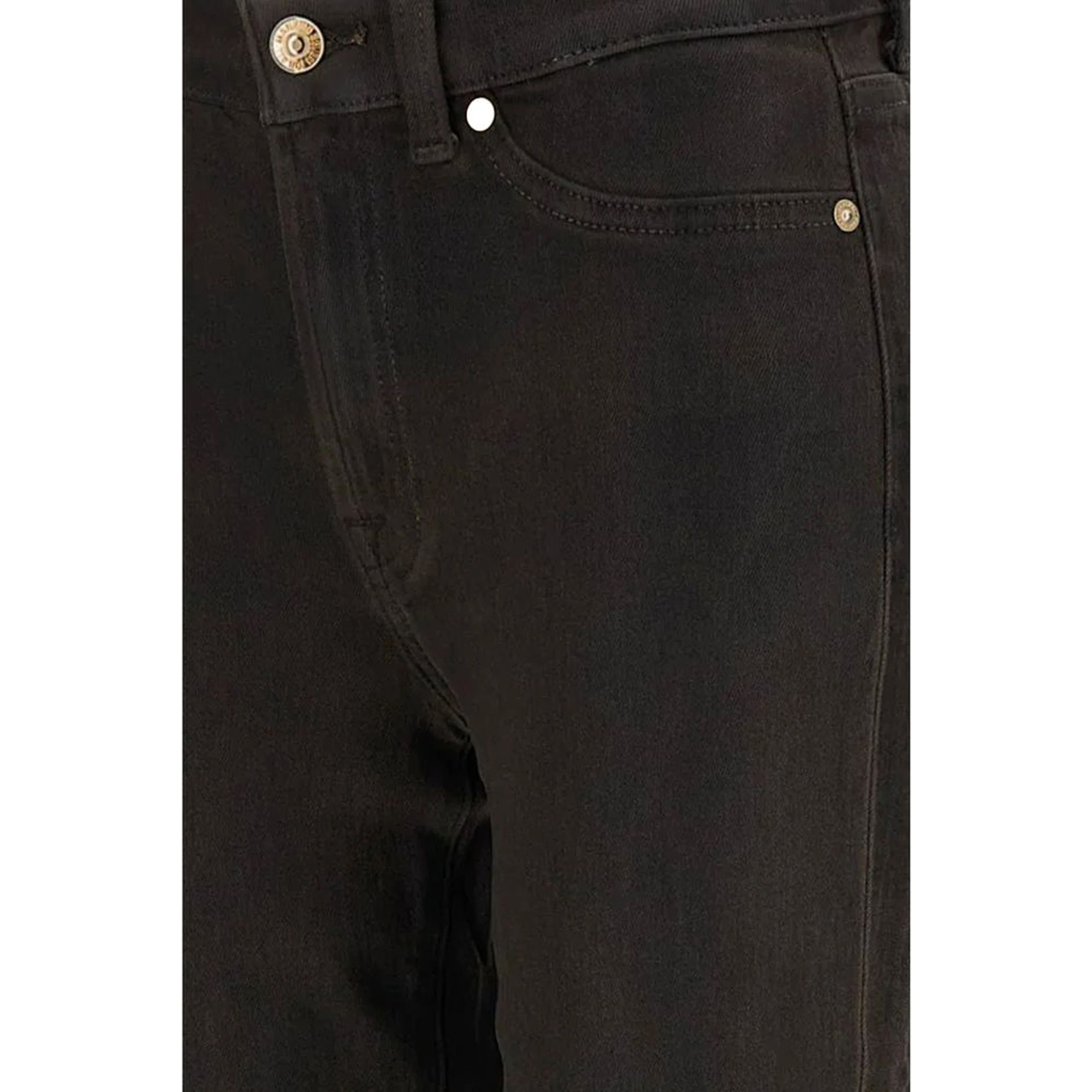 Black Cotton Bootcut Jeans