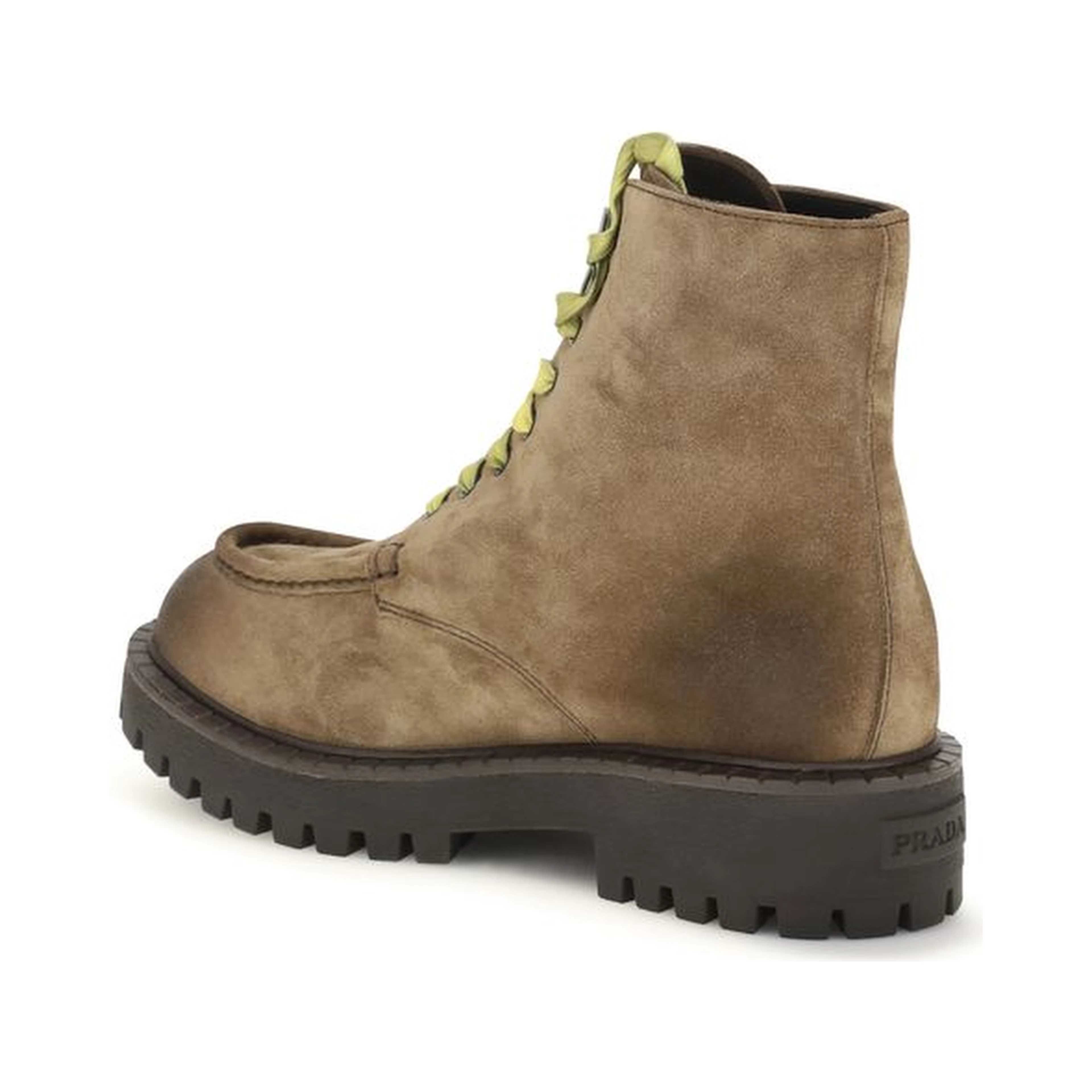 Brown Suede Leather Lace-Up Boots