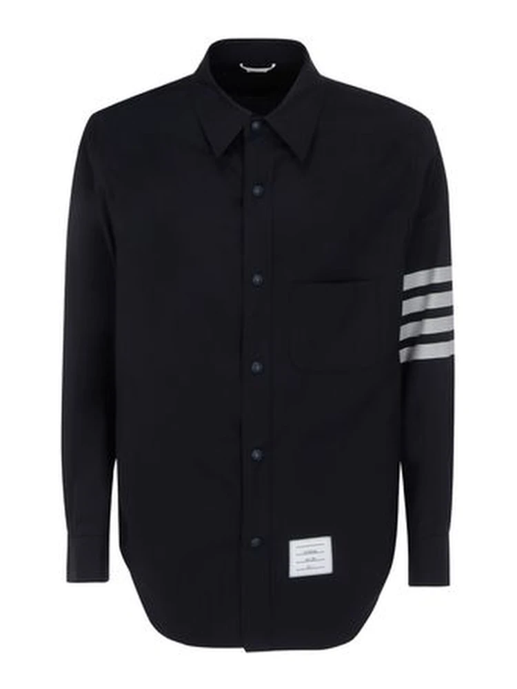 Blue Wool Oves Aries Dress Shirt