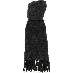 Black Wool Foulard