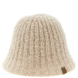 Beige Cashmere Bucket Hat
