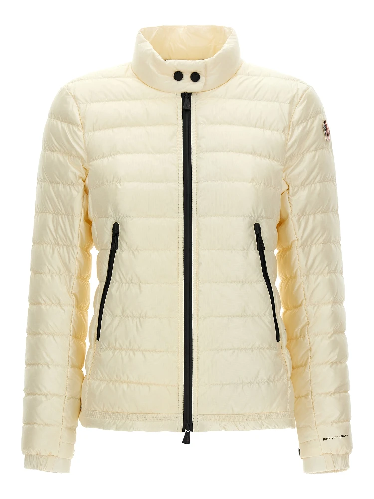 White Polyamide Full-Length Jacket