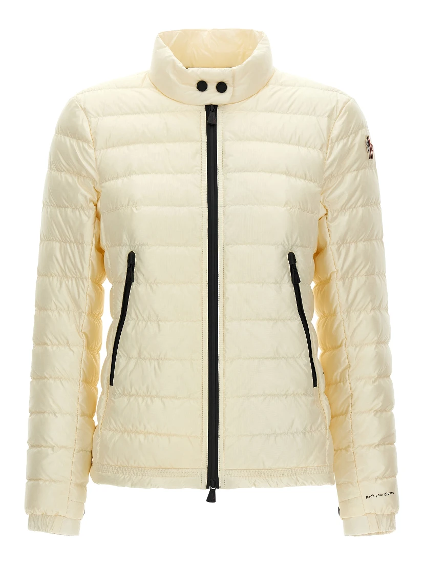 White Polyamide Full-Length Jacket