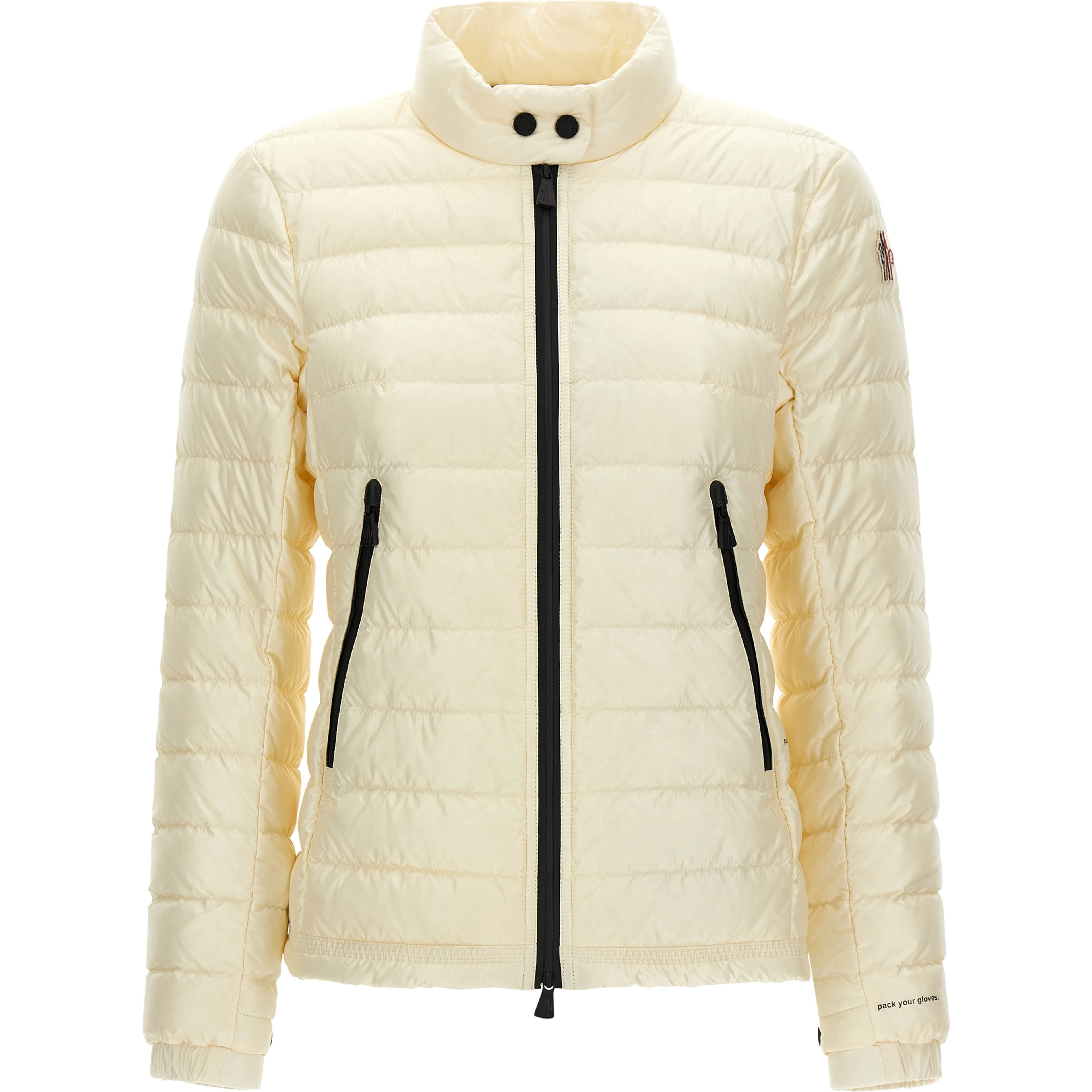 White Polyamide Full-Length Jacket