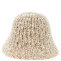 Beige Cashmere Bucket Hat