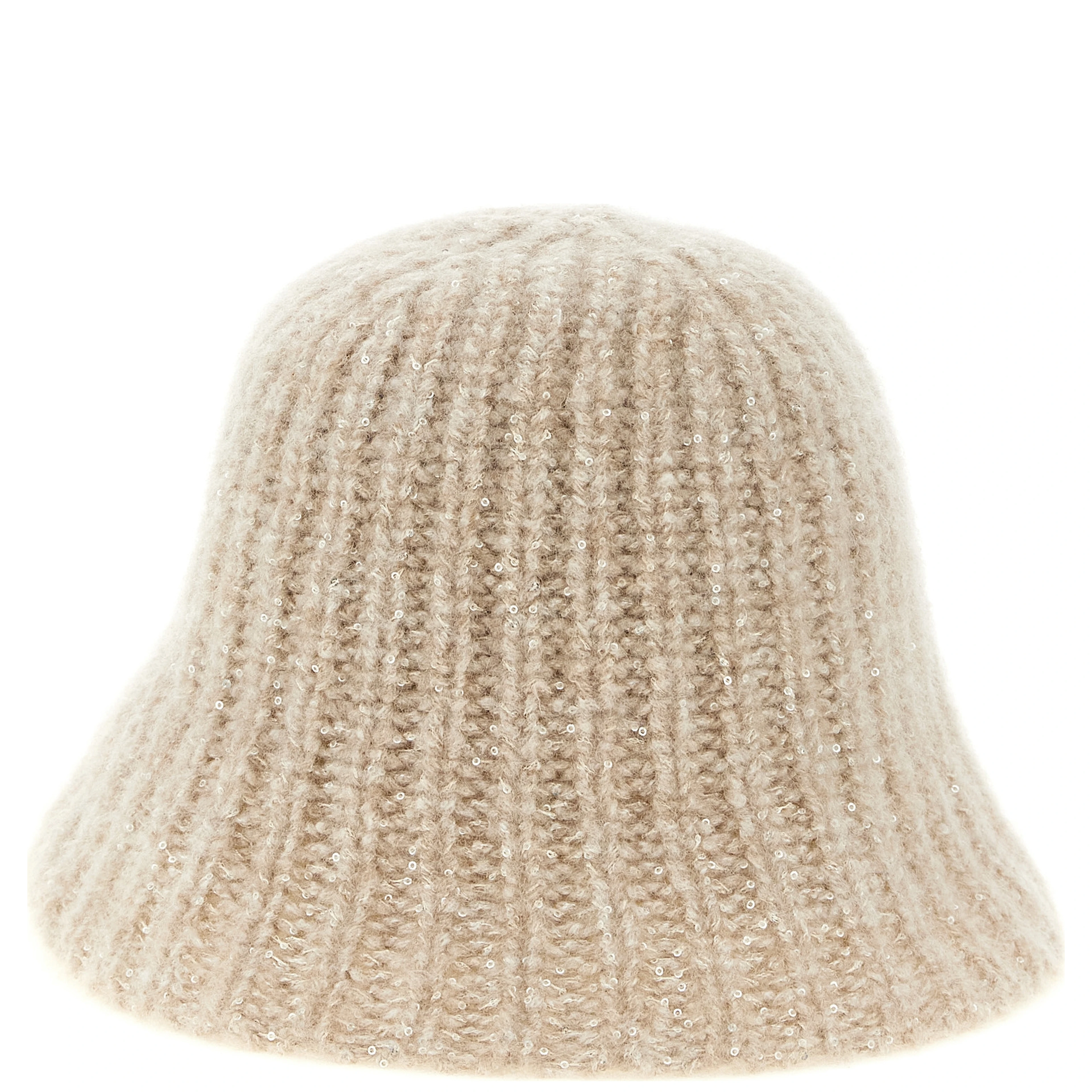 Beige Cashmere Bucket Hat