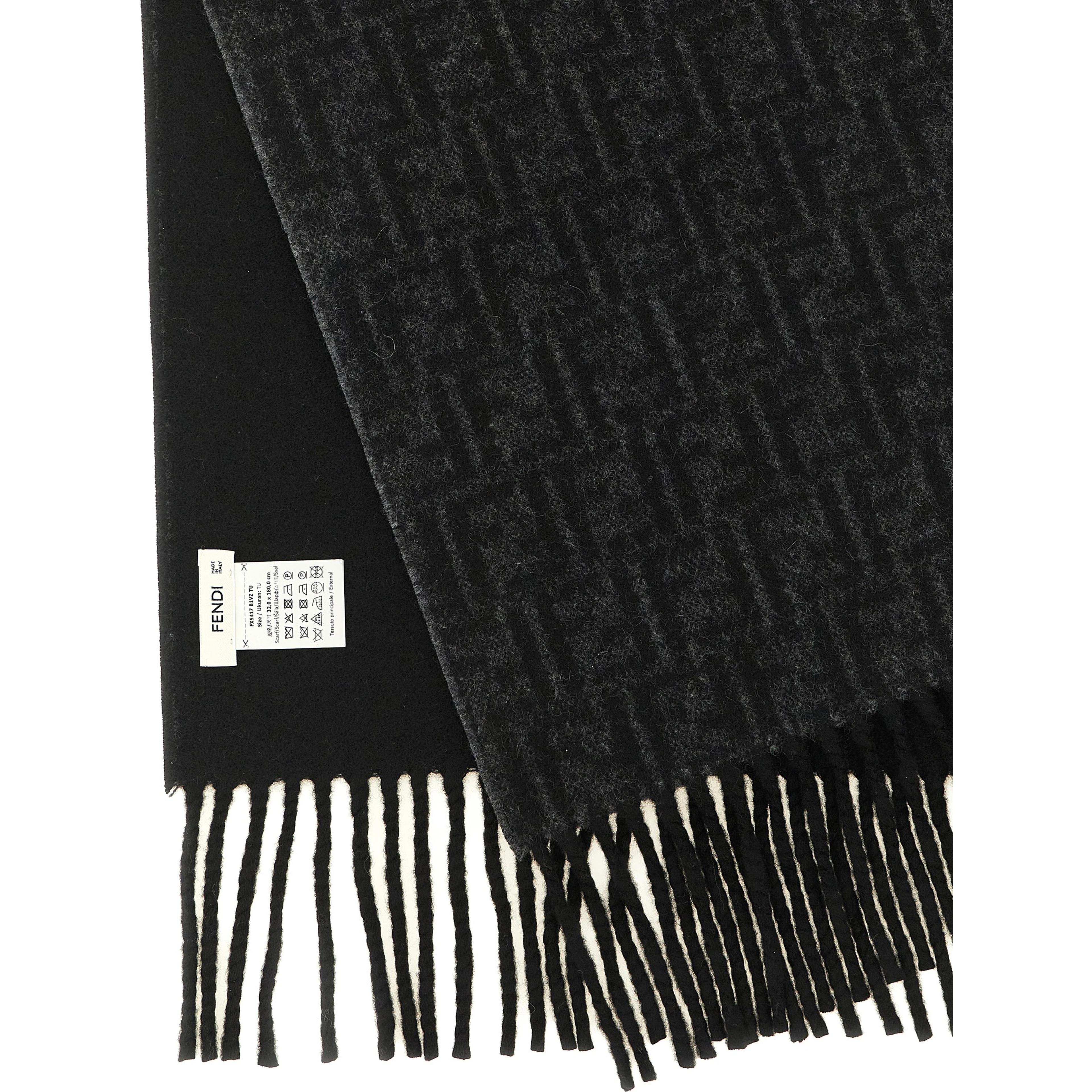 Black Wool Foulard