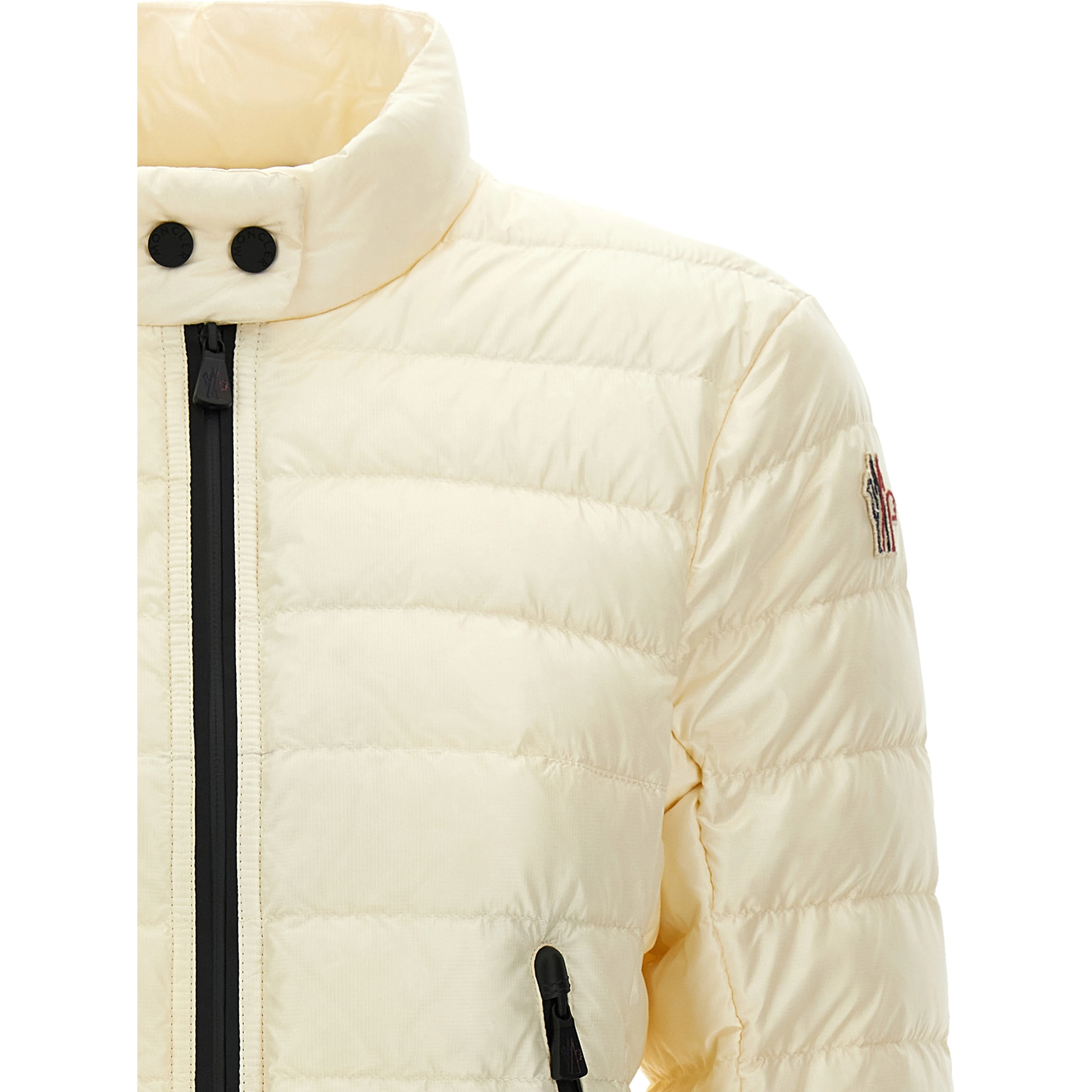 White Polyamide Full-Length Jacket
