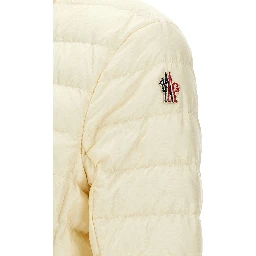 White Polyamide Full-Length Jacket