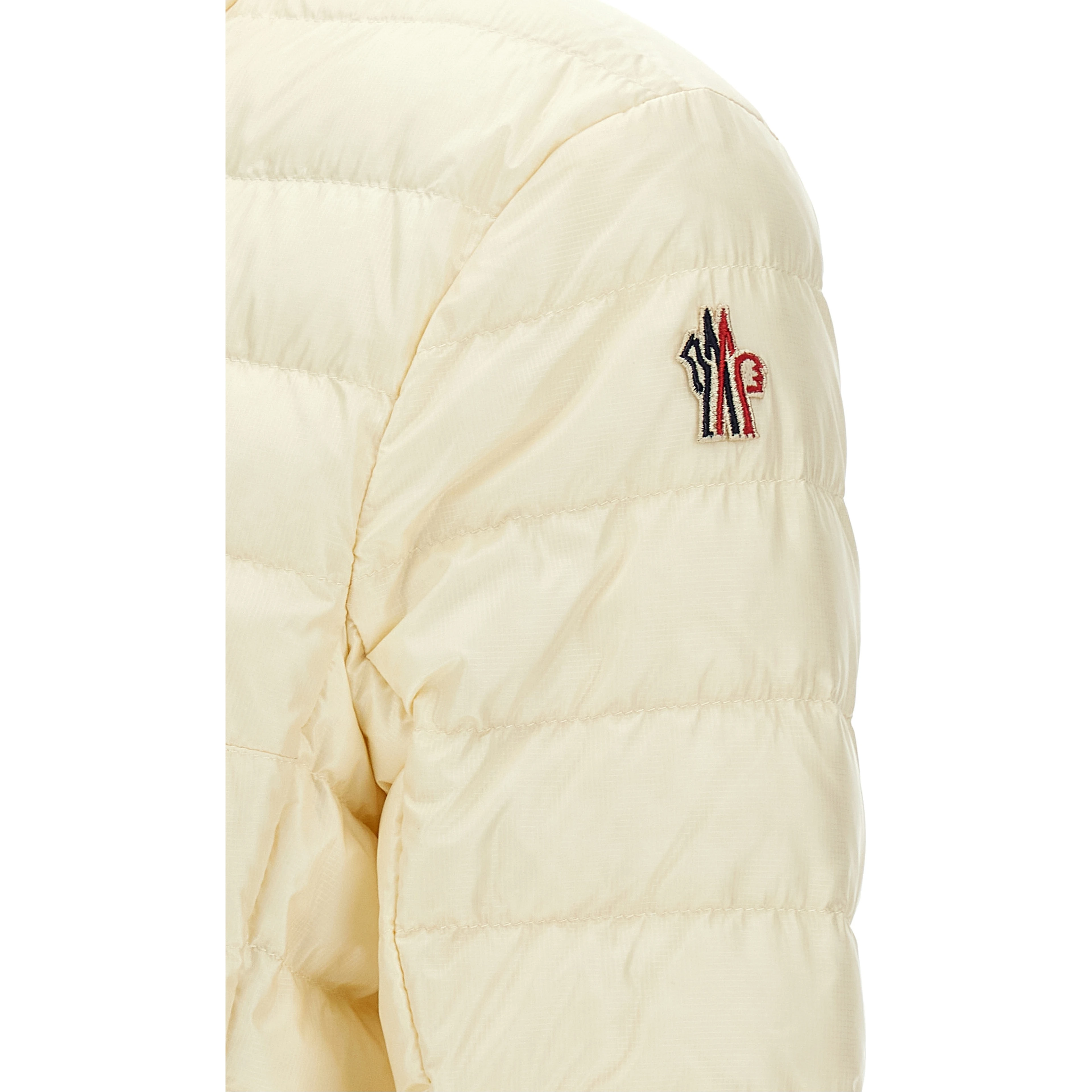 White Polyamide Full-Length Jacket