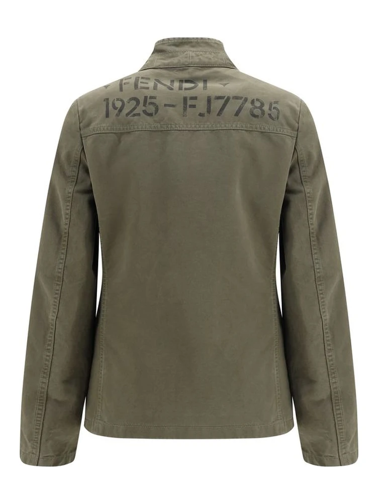 Bicolor Cotton Full-Length Jacket alternative