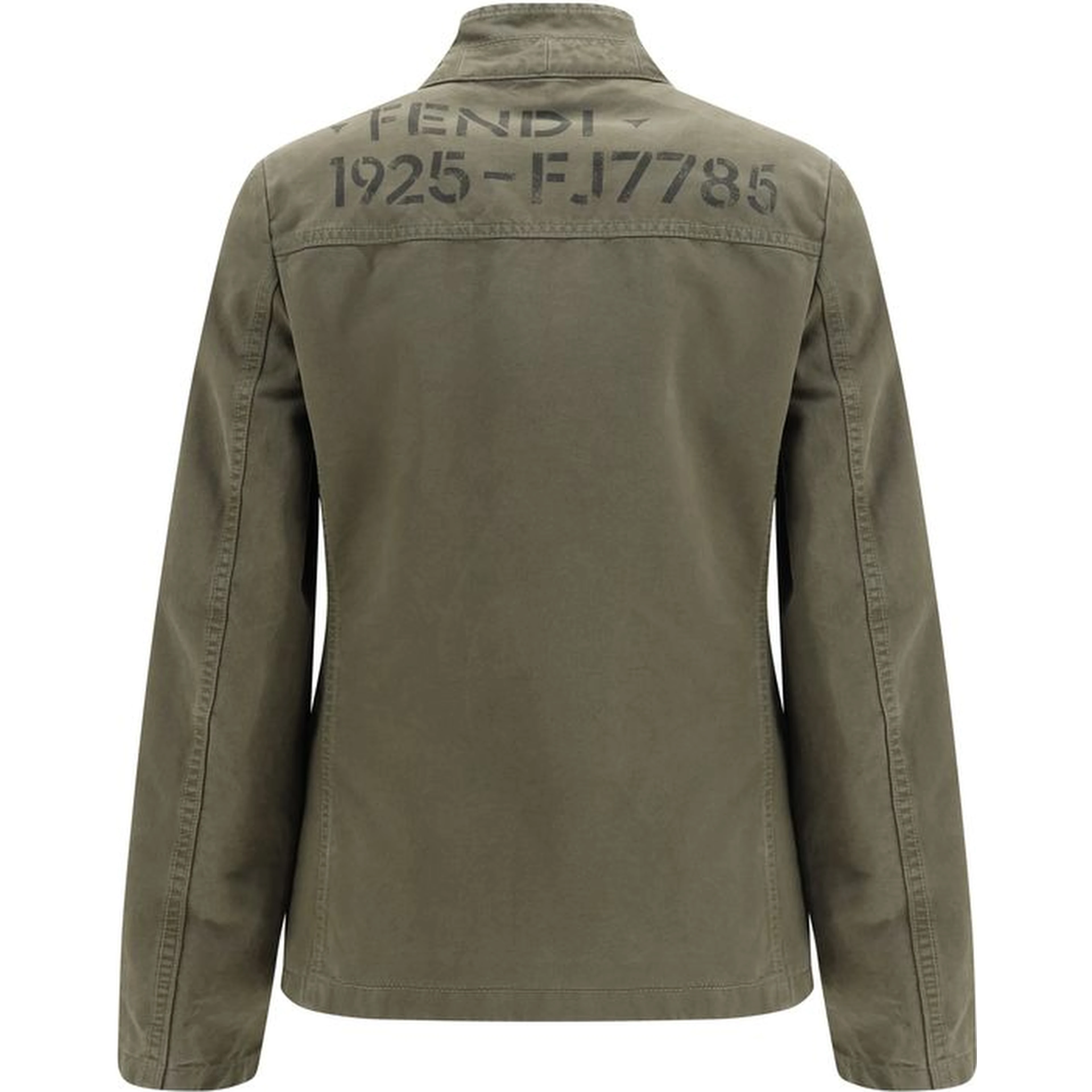 Bicolor Cotton Full-Length Jacket
