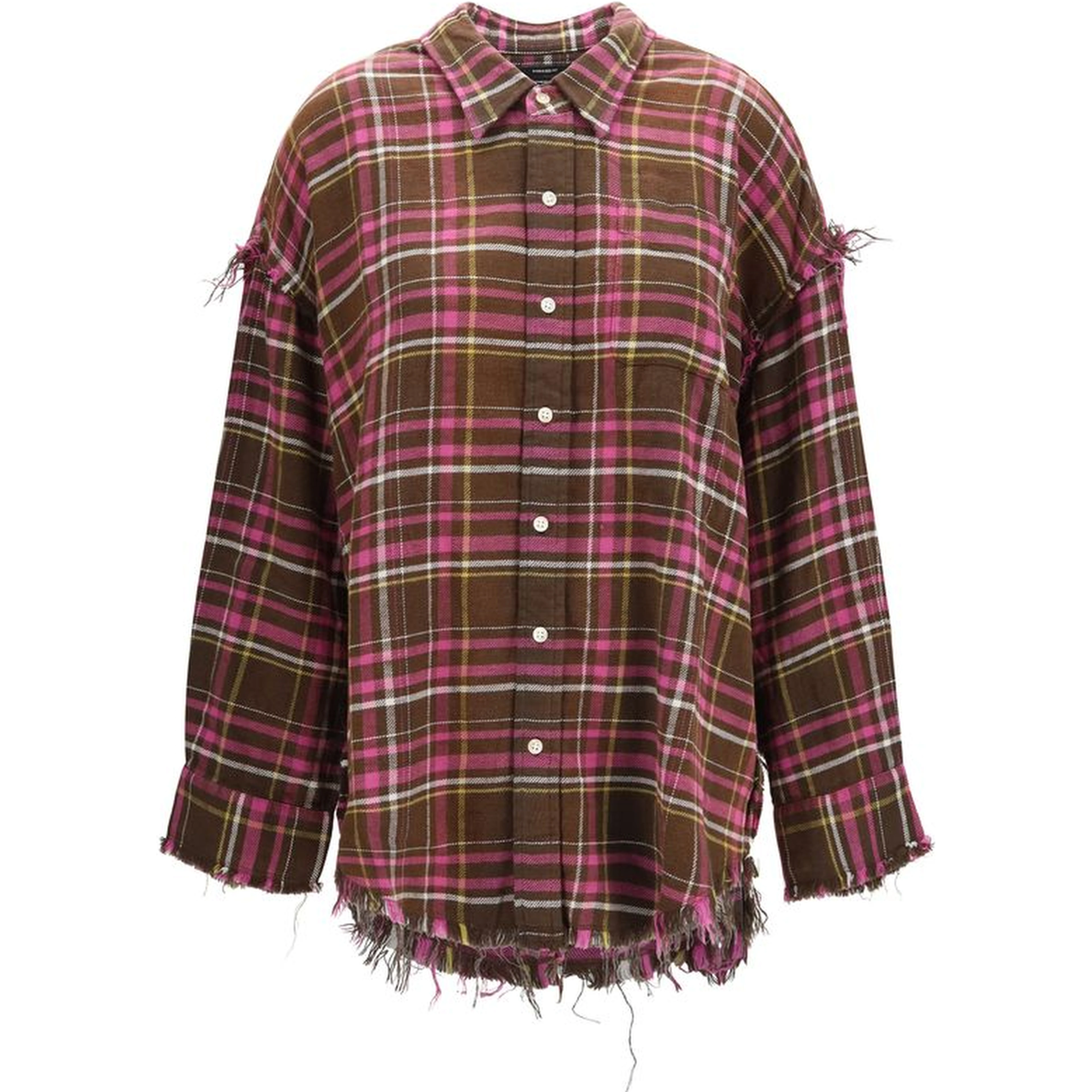 Brown Cotton Pattern Shirt