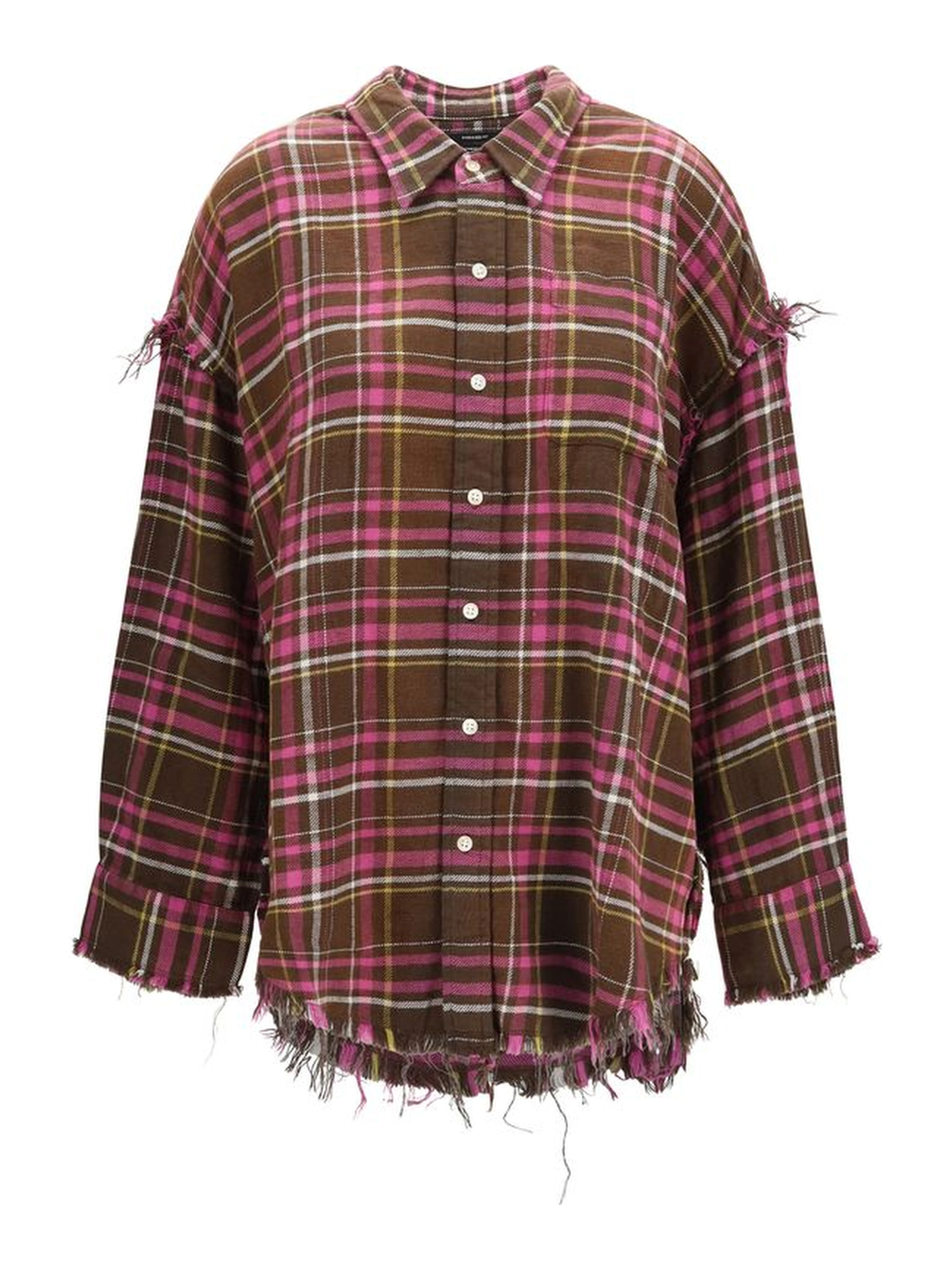 Brown Cotton Pattern Shirt