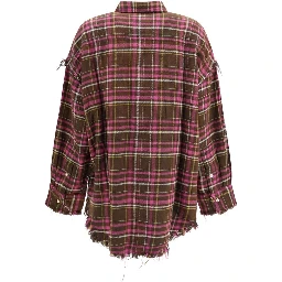 Brown Cotton Pattern Shirt
