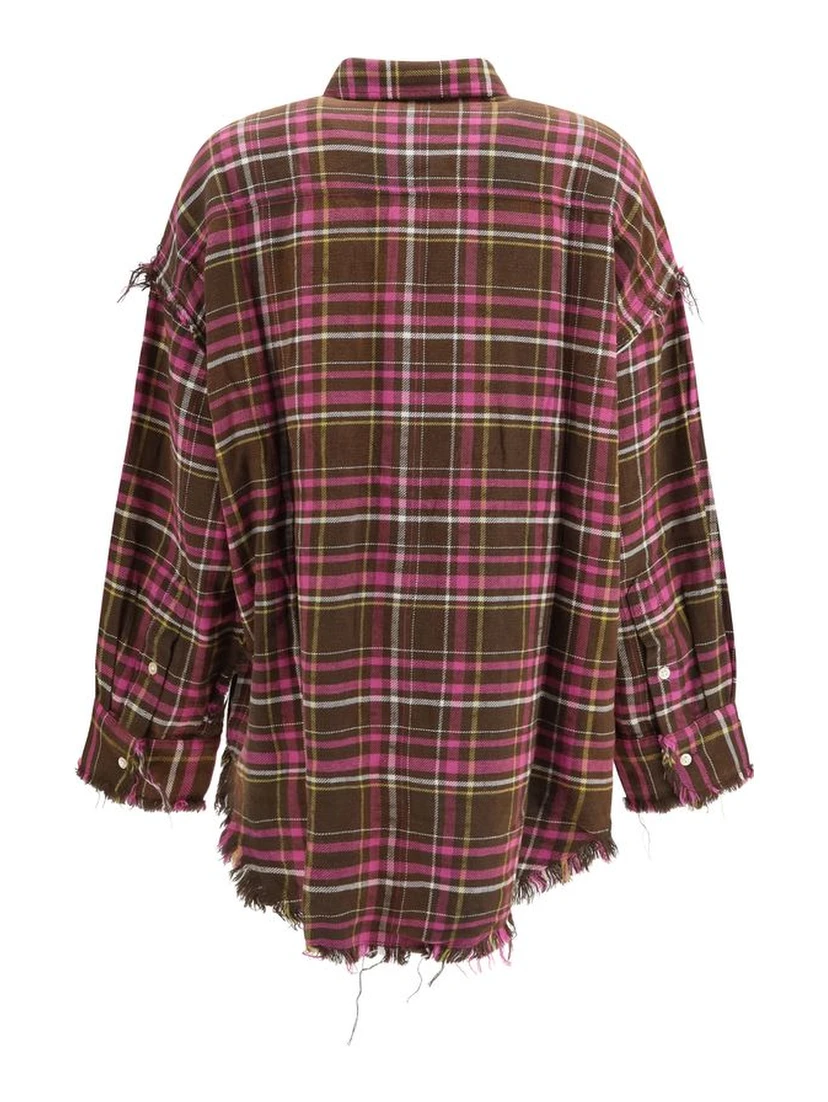 Brown Cotton Pattern Shirt