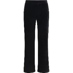 Black Cotton Flared Pants