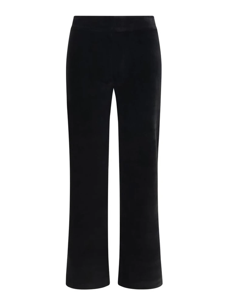 Black Cotton Flared Pants