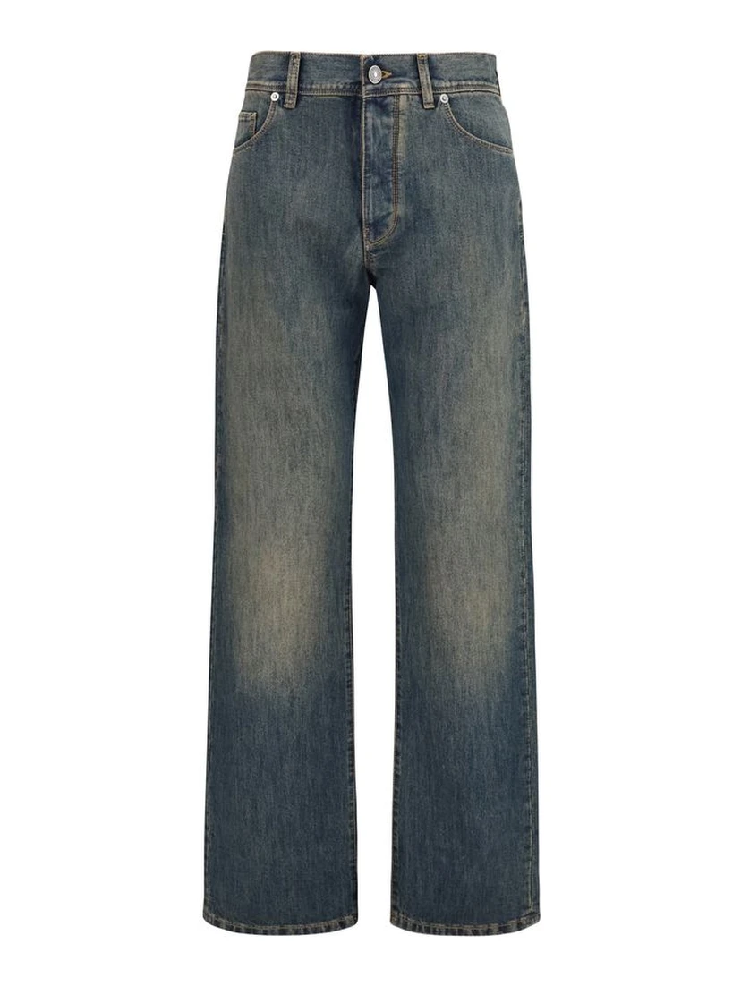 Blue Cotton Jeans Denim