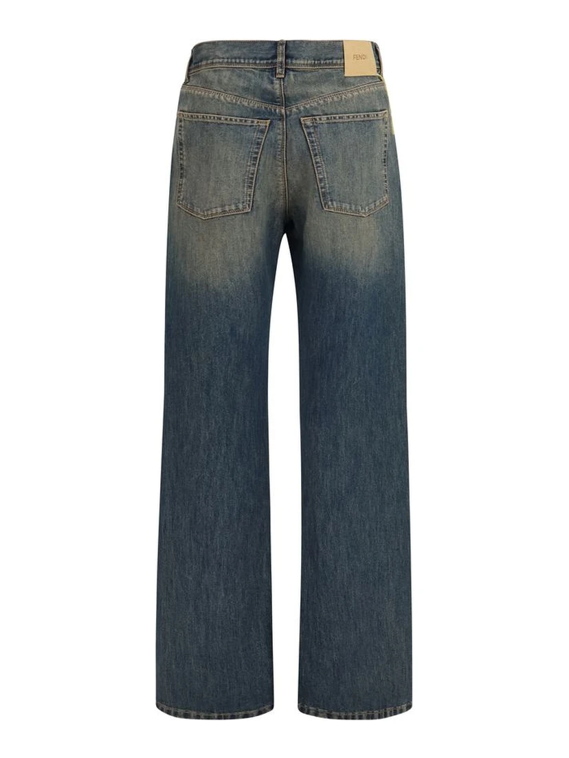 Blue Cotton Jeans Denim