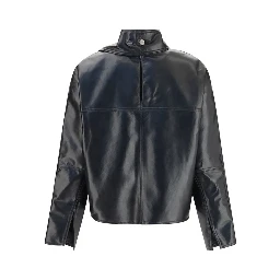 Black Recycled Leather Shirt