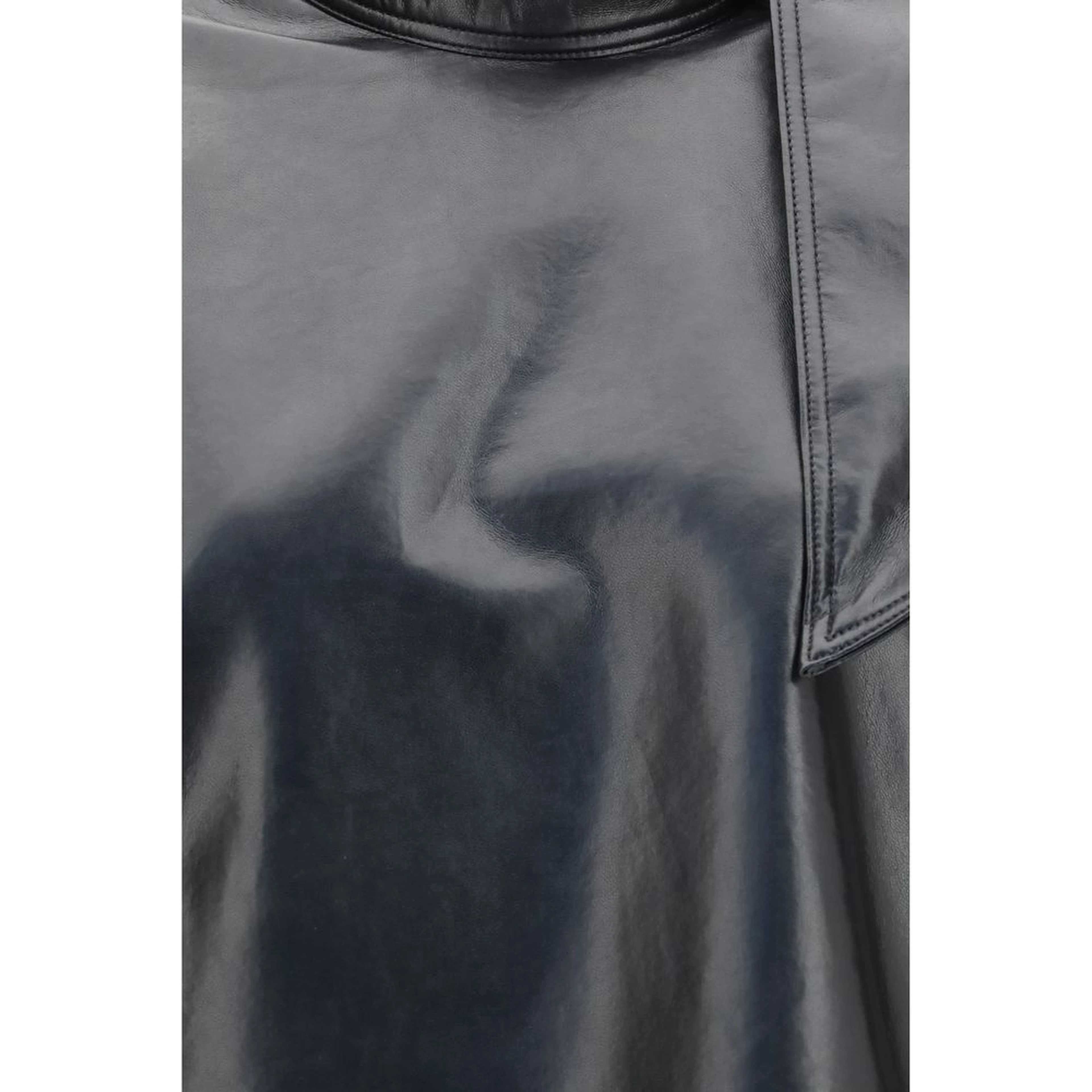 Black Recycled Leather Shirt