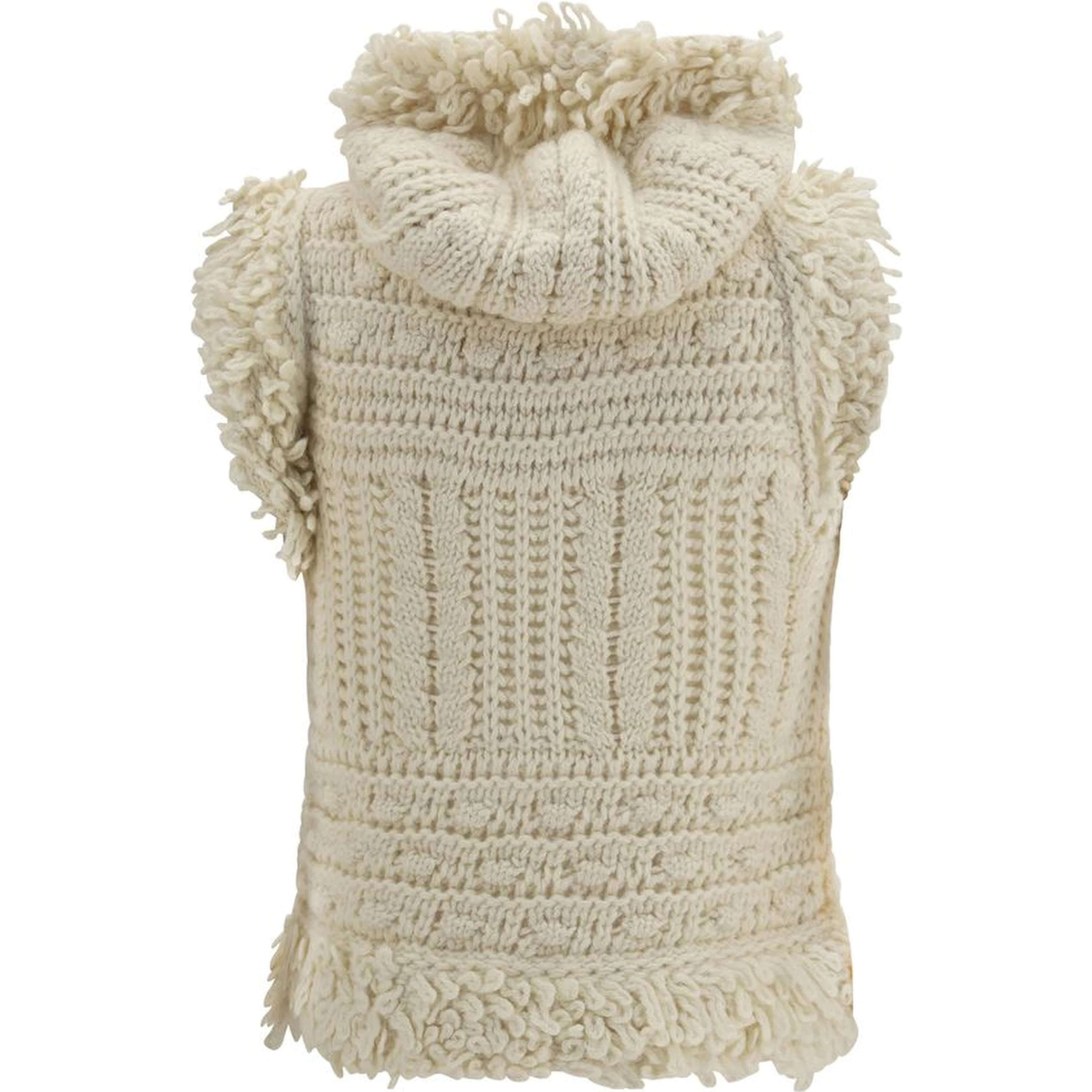 White Wool Oves Aries Sleeveless Jacket