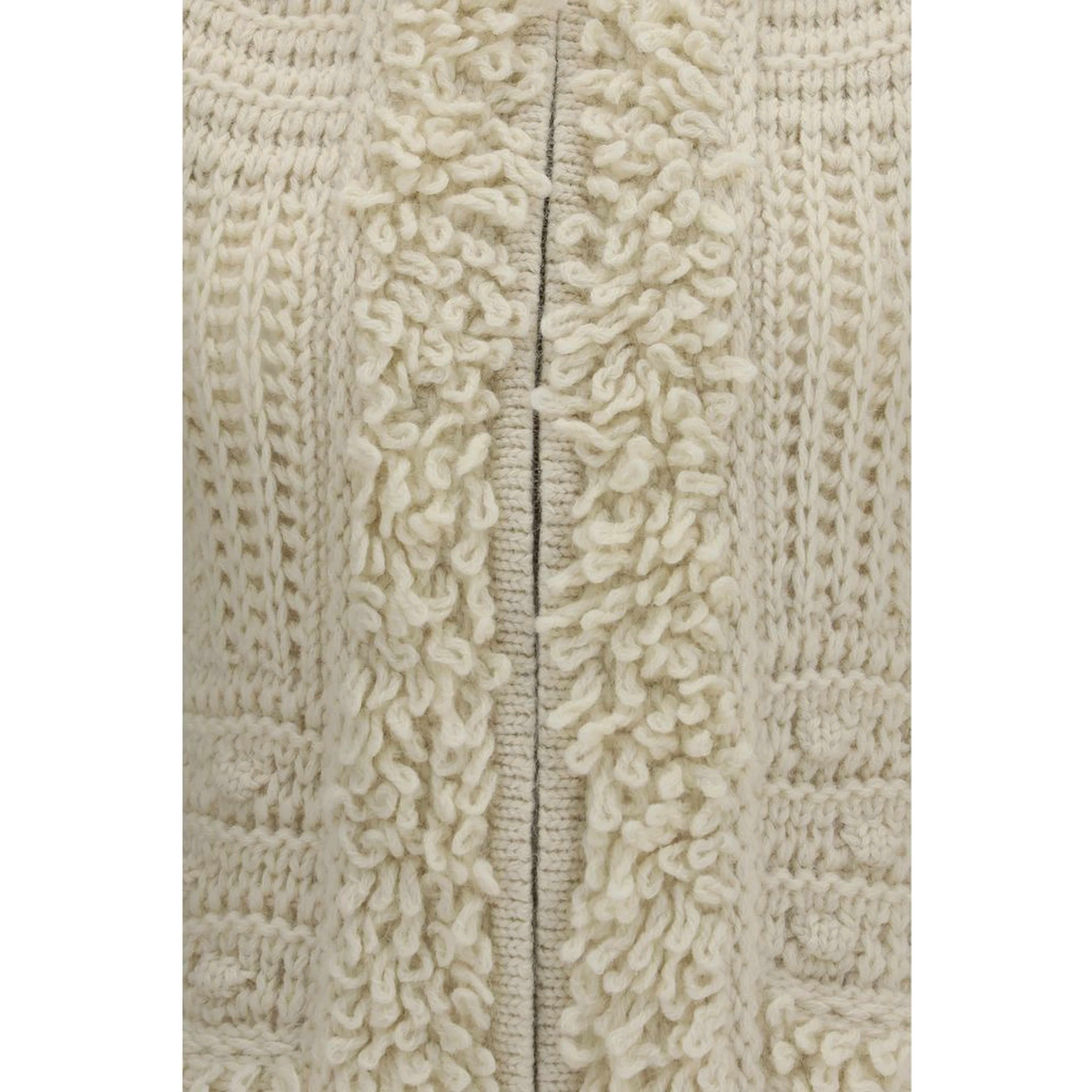 White Wool Oves Aries Sleeveless Jacket