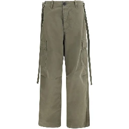 Bicolor Cotton Cargo Pants